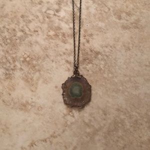 Agate slice necklace